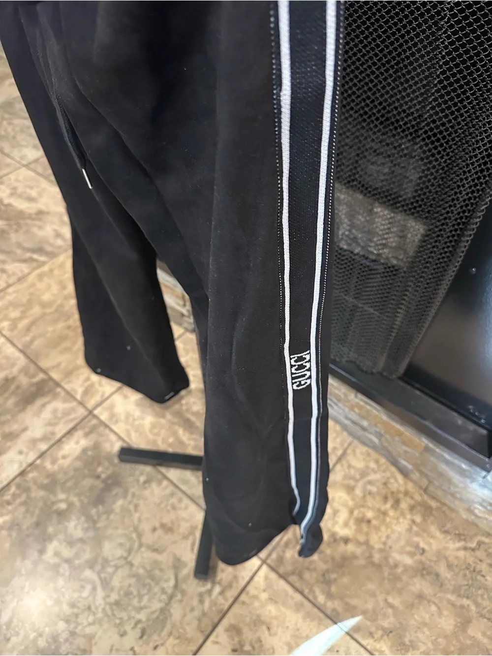 Black Track Jacket and Pants Set with White Stripe size S - Picture 4 of 5